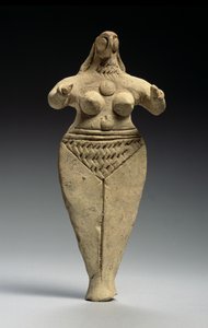 Kvindefigur, akkadisk, 3. dynasti i Ur, ca. 2334-2004 f.Kr. (terracotta)